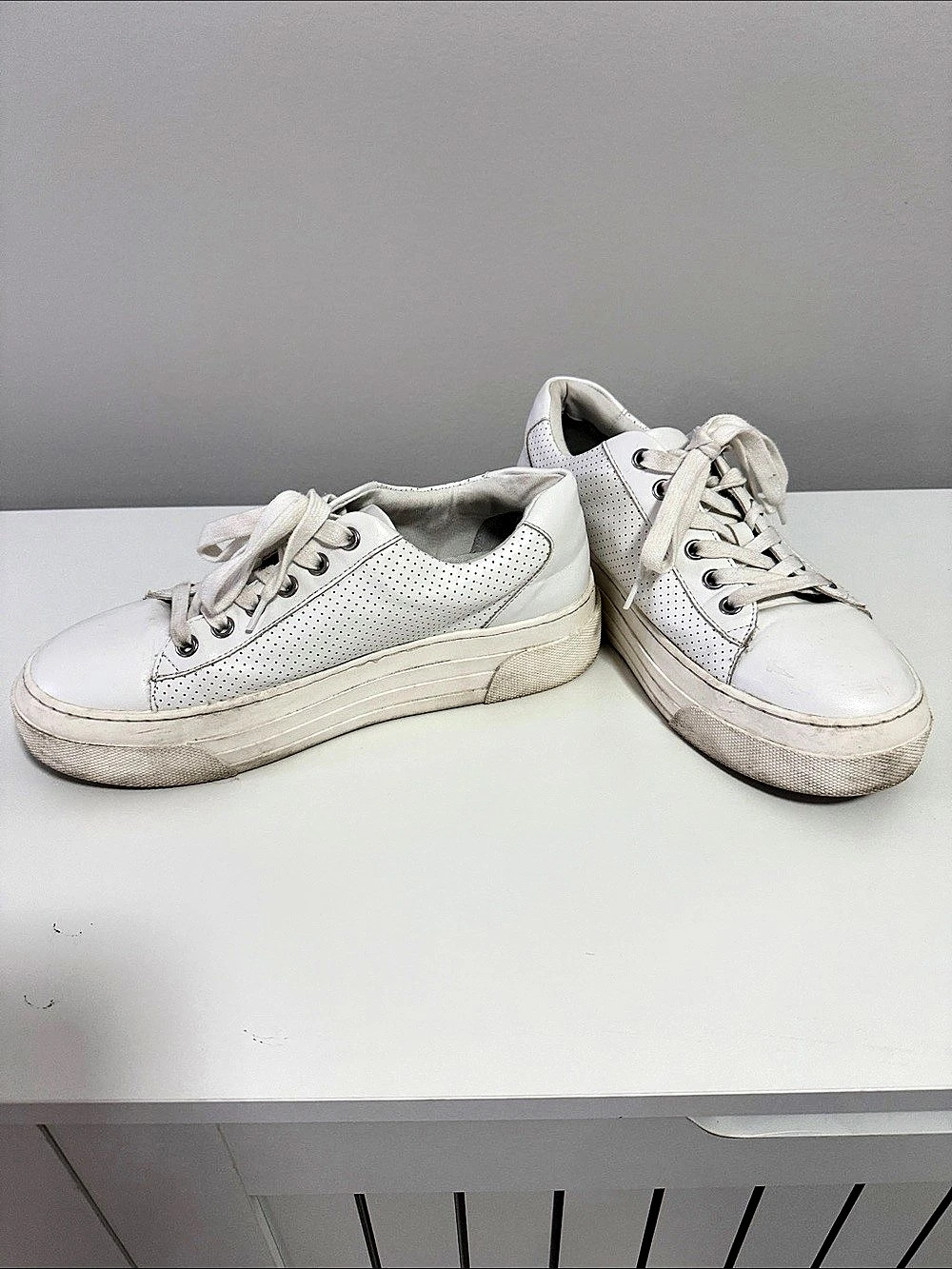 Steve Madden Shock White Platform Sneakers